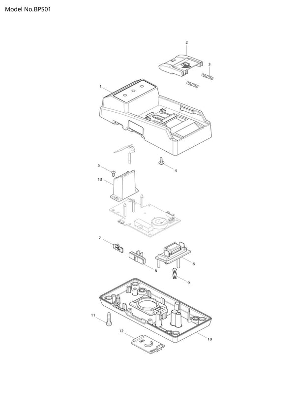 Vue éclatée Makita BPS01 - page 1