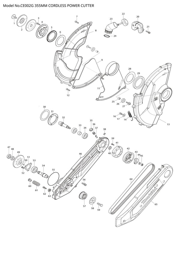 Vue éclatée Makita CE002G - page 1