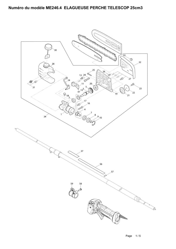 Vue éclatée Makita ME-246.4 - page 1