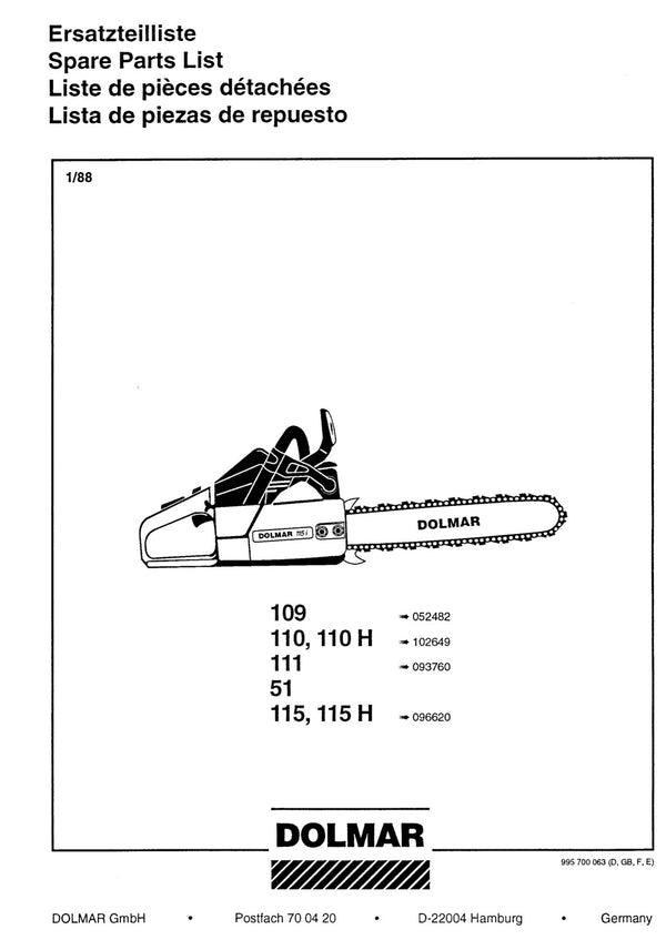 Vue éclatée Makita 109 - page 1