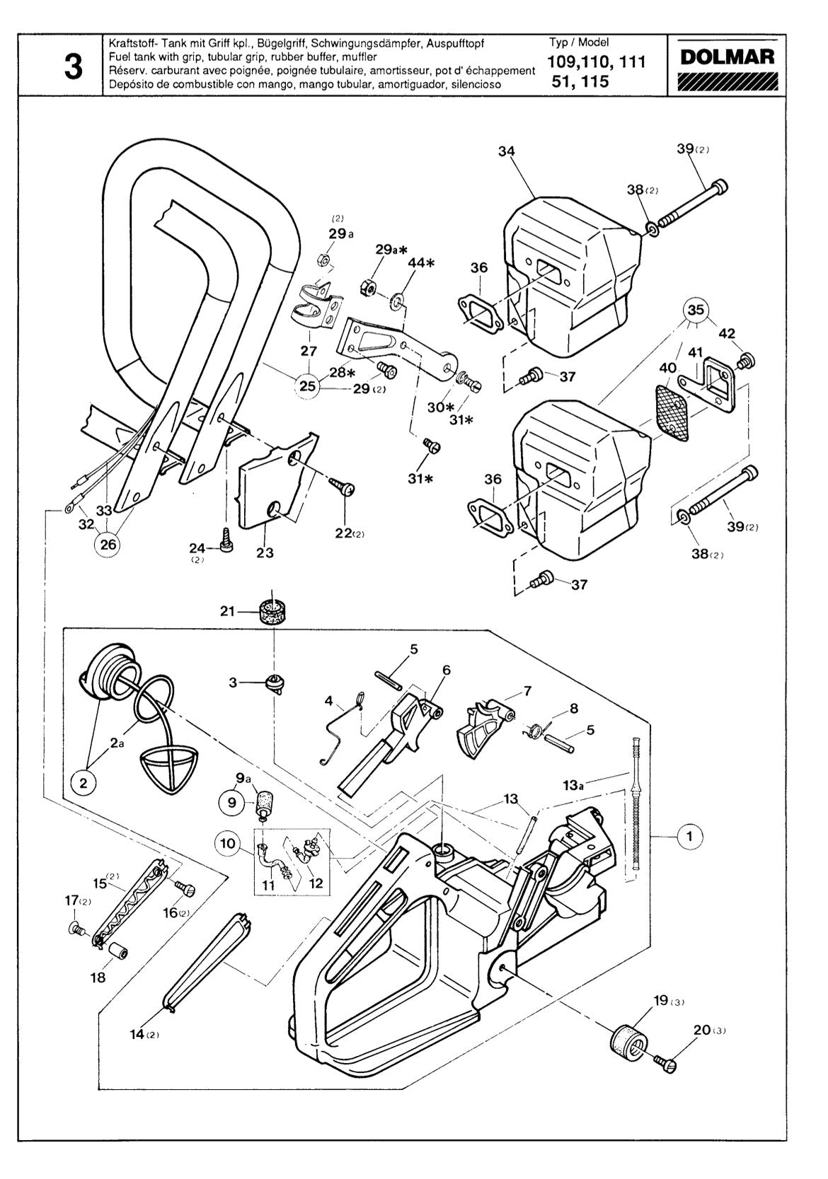 Vue éclatée Makita 109 - page 4