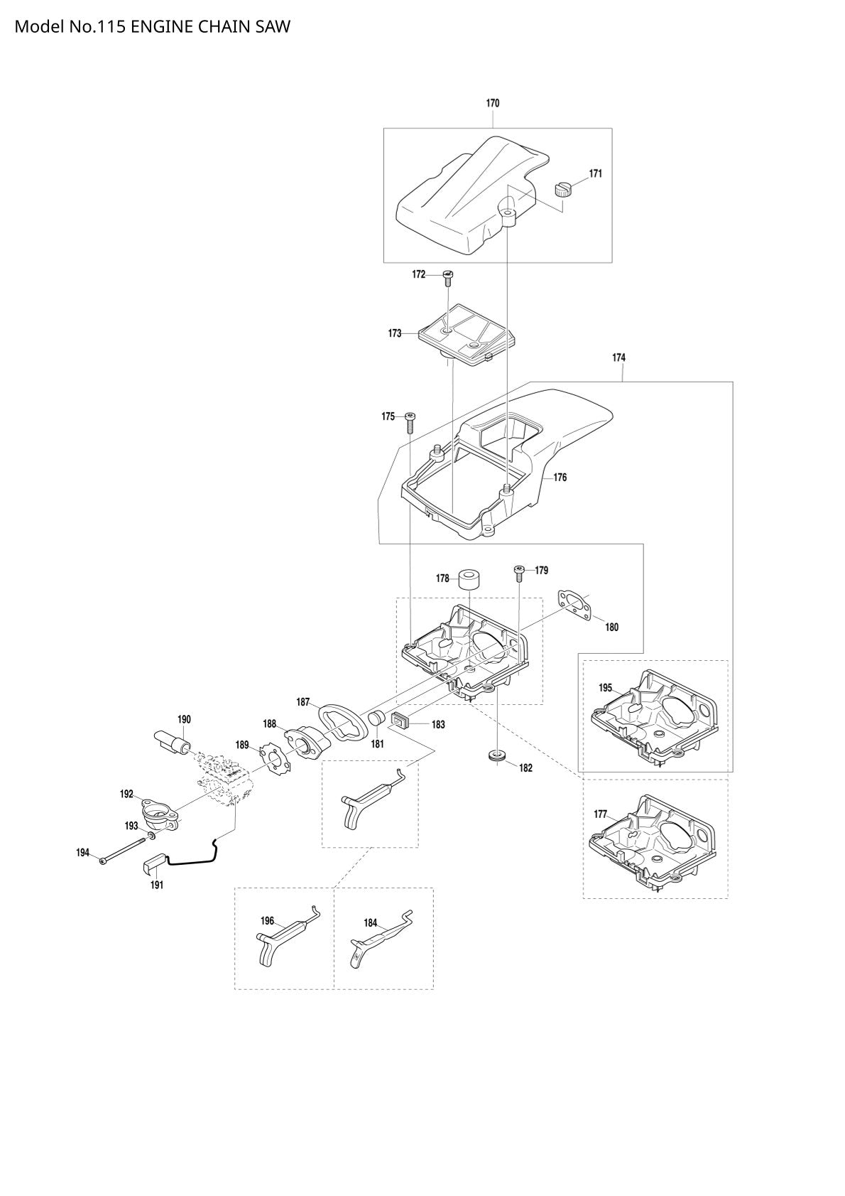 Vue éclatée Makita 115 - page 5