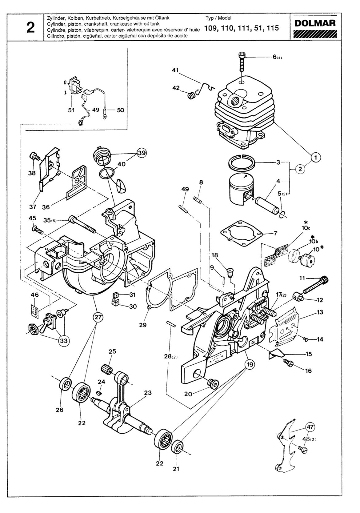 Vue éclatée Makita 115H - page 2