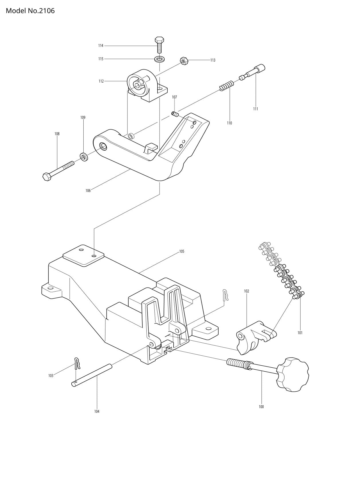 Vue éclatée Makita 2106 - page 2