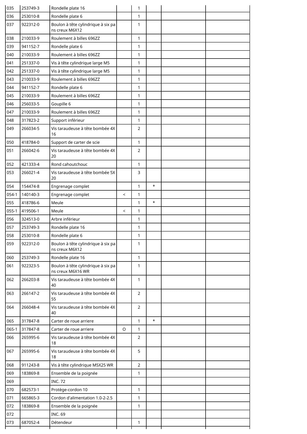 Vue éclatée Makita 2107F - page 3