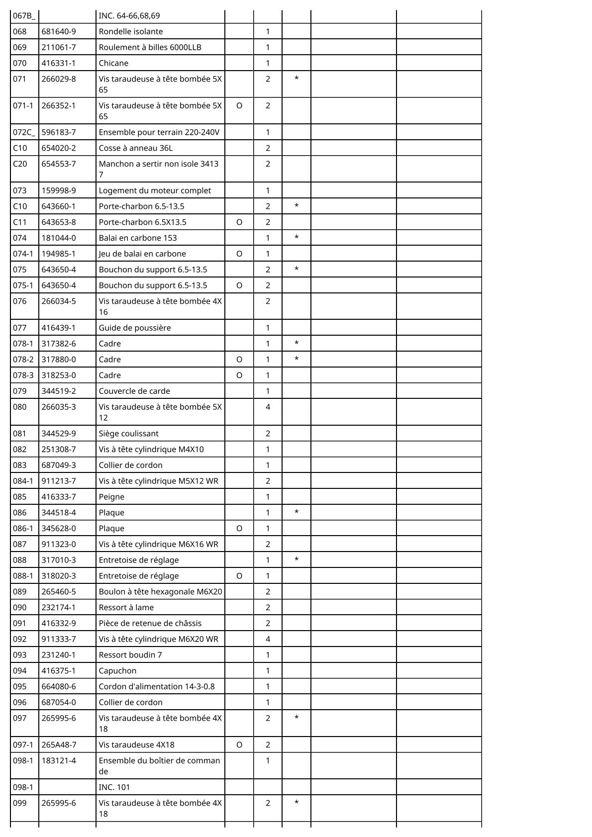 Vue éclatée Makita 2703 - page 6
