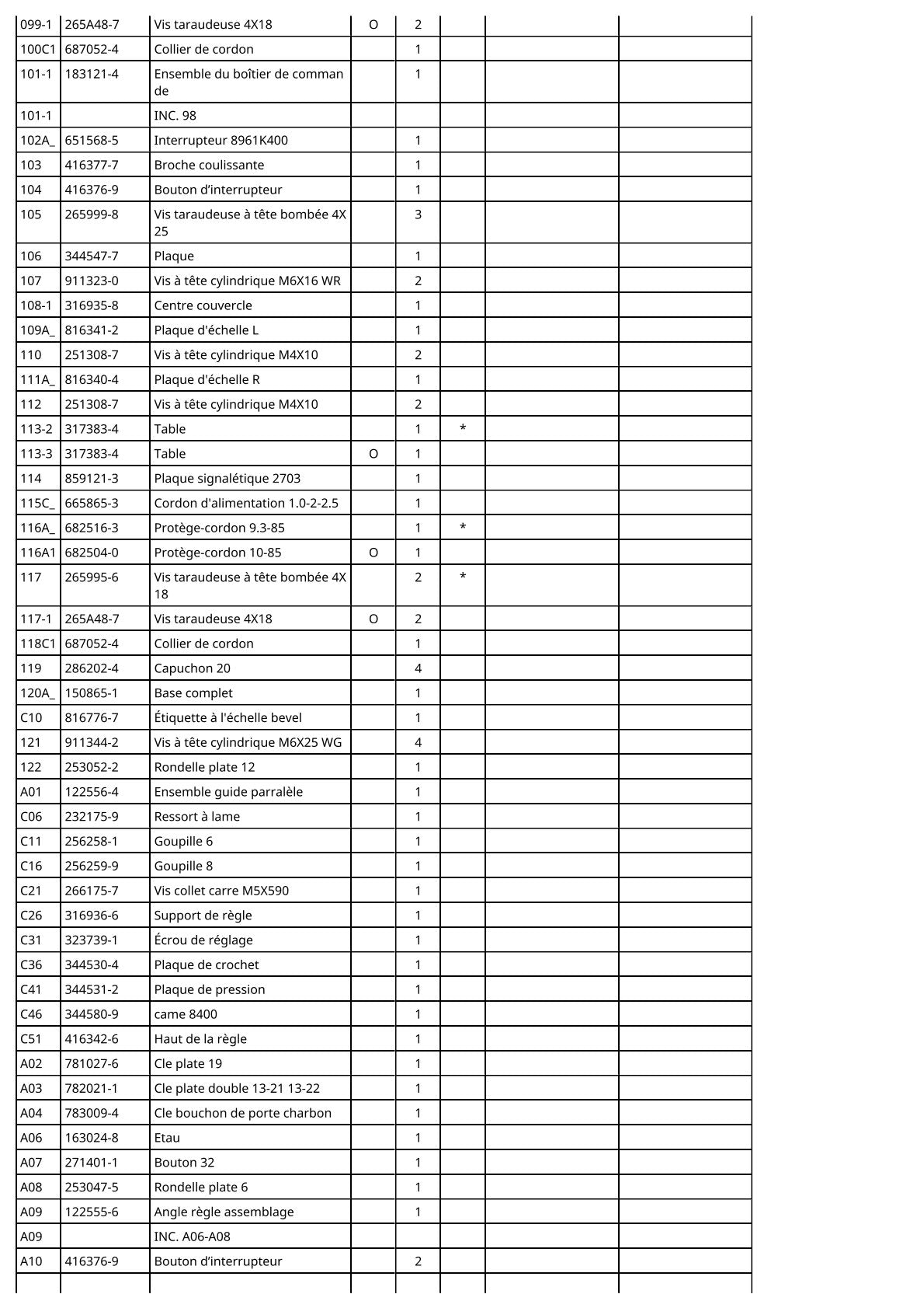Vue éclatée Makita 2703 - page 7