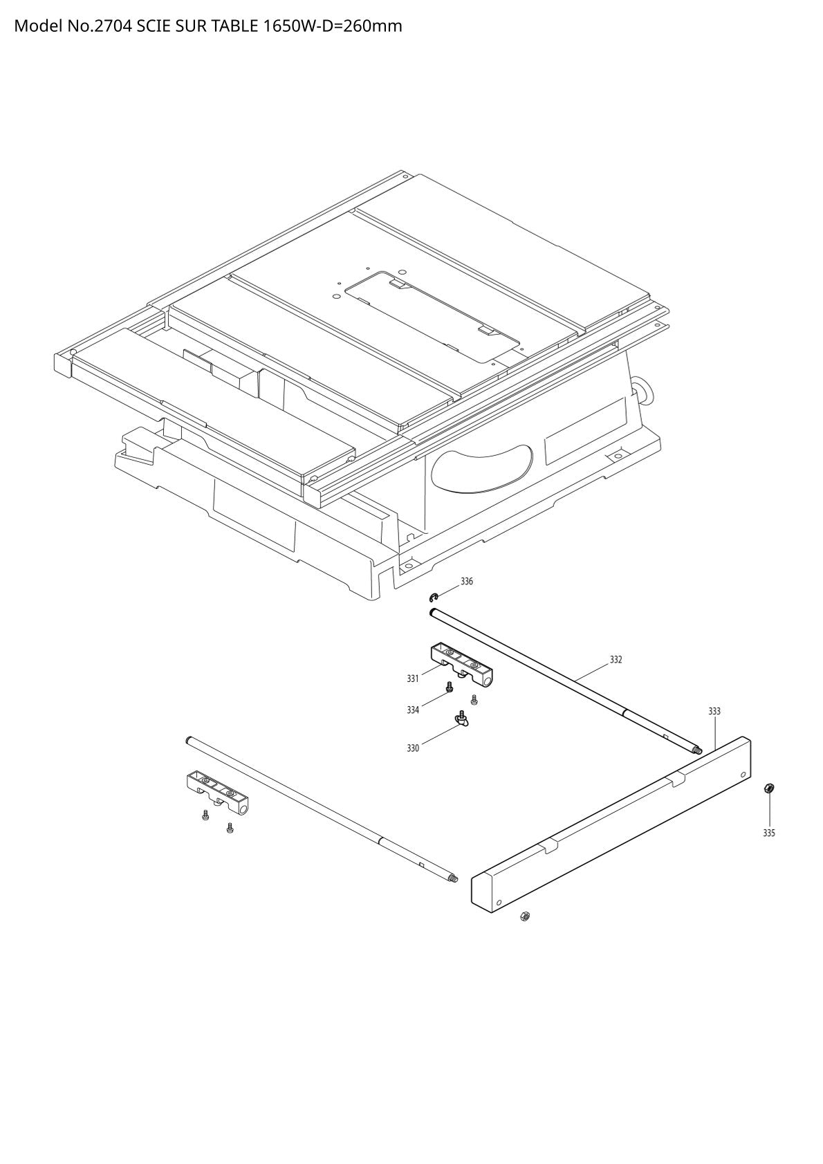 Vue éclatée Makita 2704 - page 5