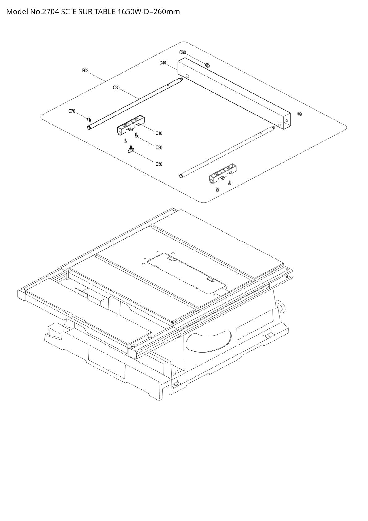 Vue éclatée Makita 2704 - page 6