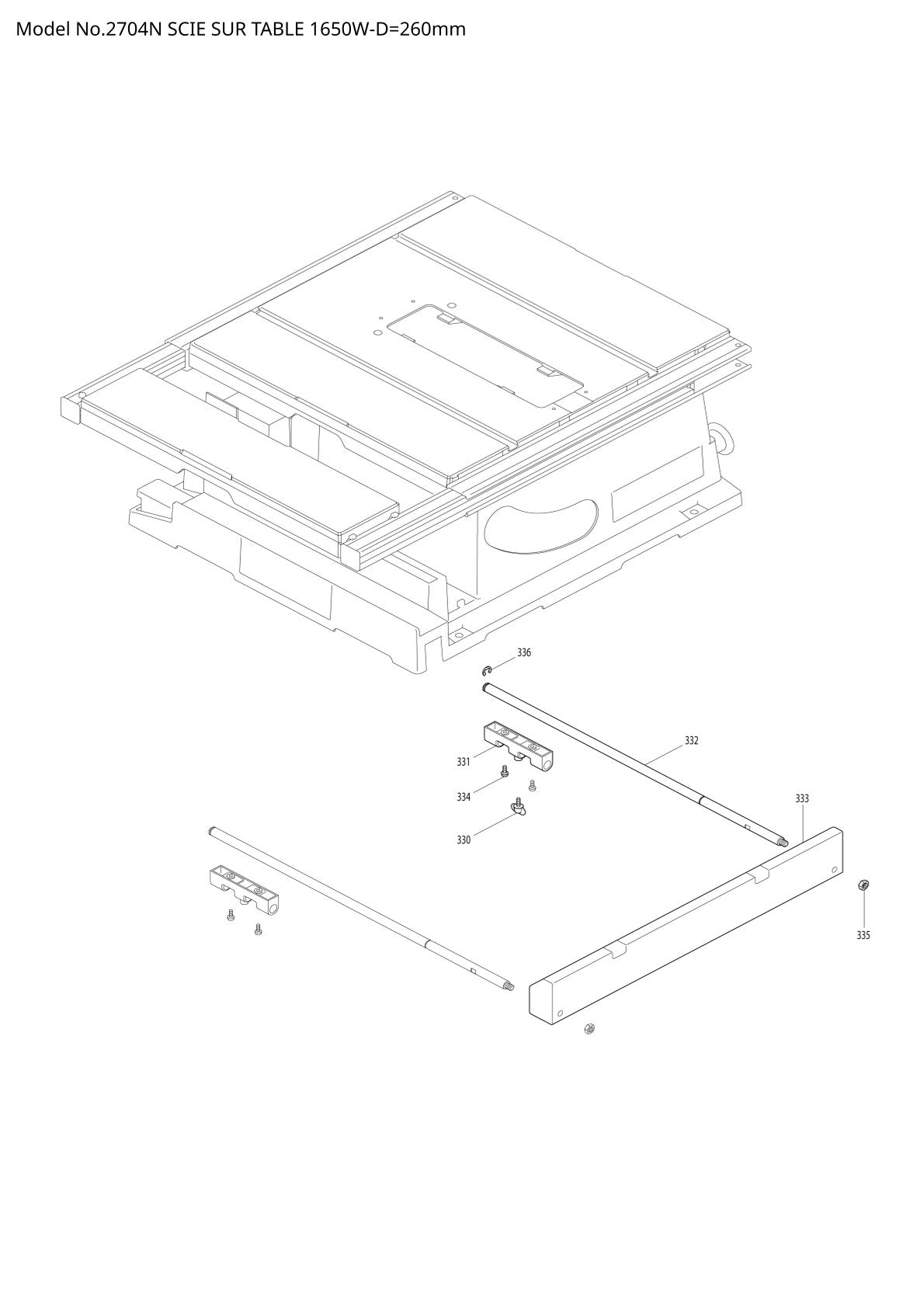 Vue éclatée Makita 2704N - page 4