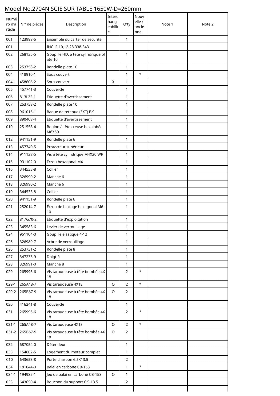 Vue éclatée Makita 2704N - page 5