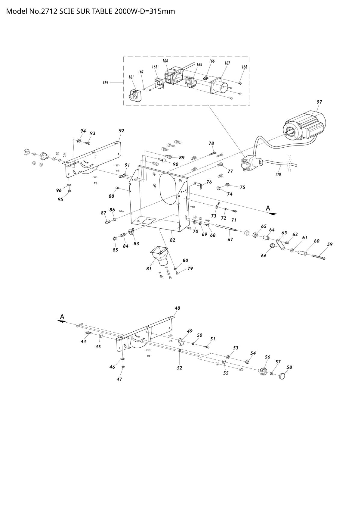 Vue éclatée Makita 2712 - page 2
