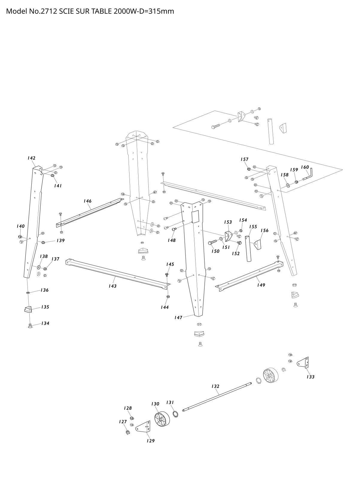 Vue éclatée Makita 2712 - page 4