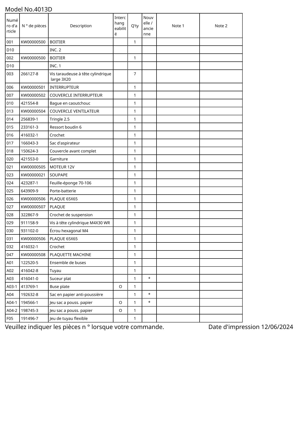 Vue éclatée Makita 4013D - page 2