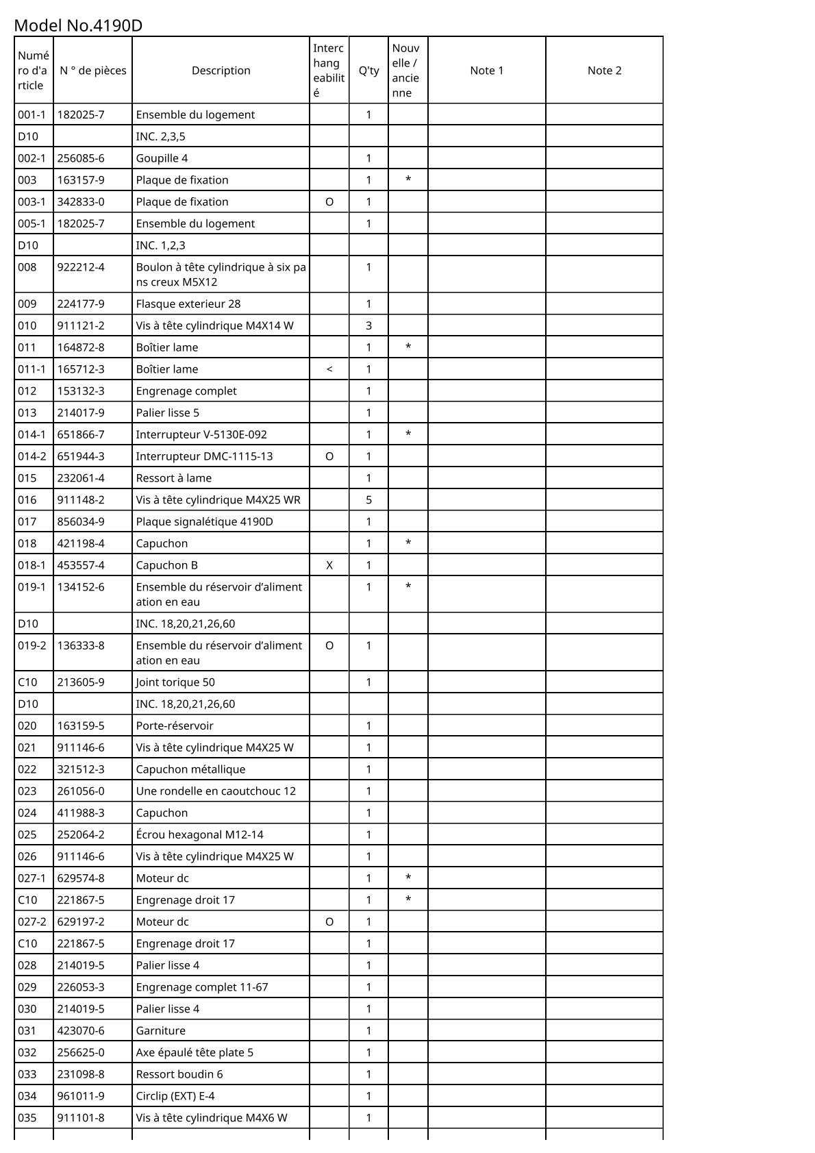 Vue éclatée Makita 4190D - page 2