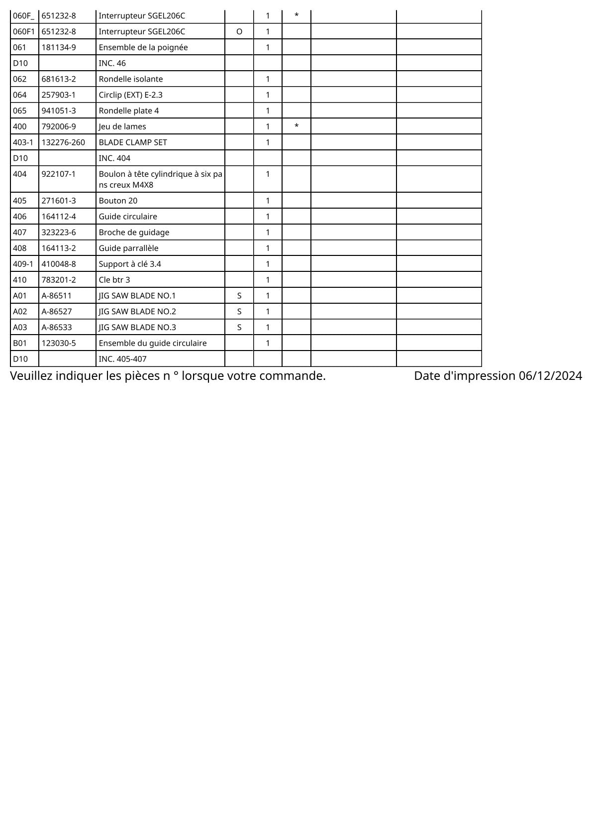 Vue éclatée Makita 4300BA - page 4