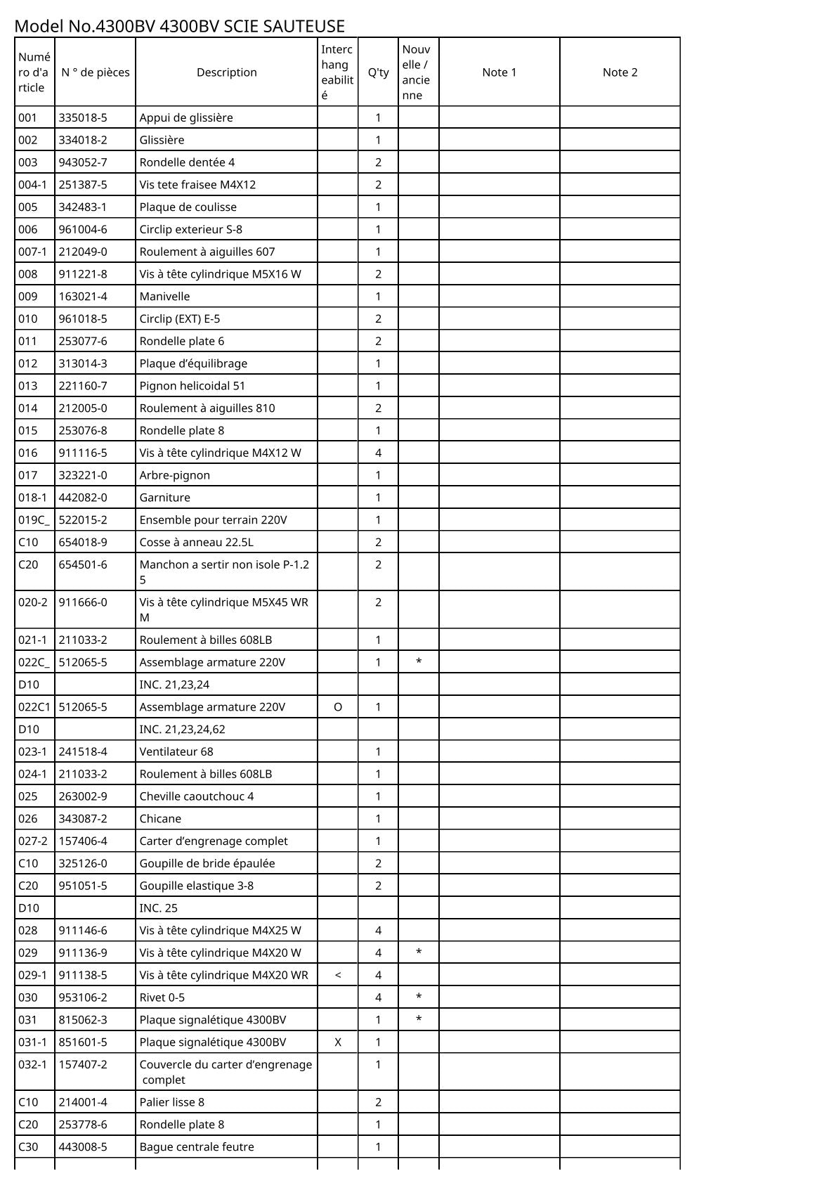 Vue éclatée Makita 4300BV - page 2