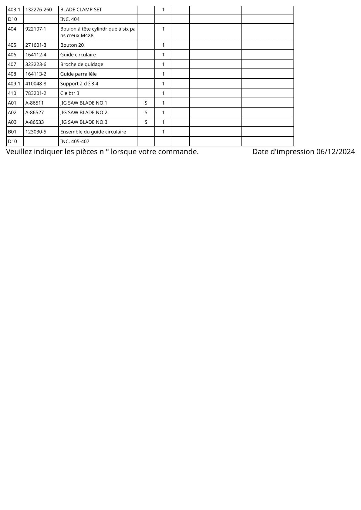 Vue éclatée Makita 4300BV - page 4