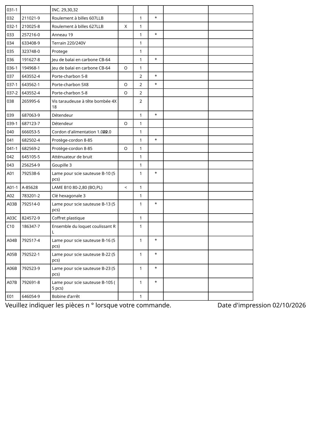 Vue éclatée Makita 4322 - page 3