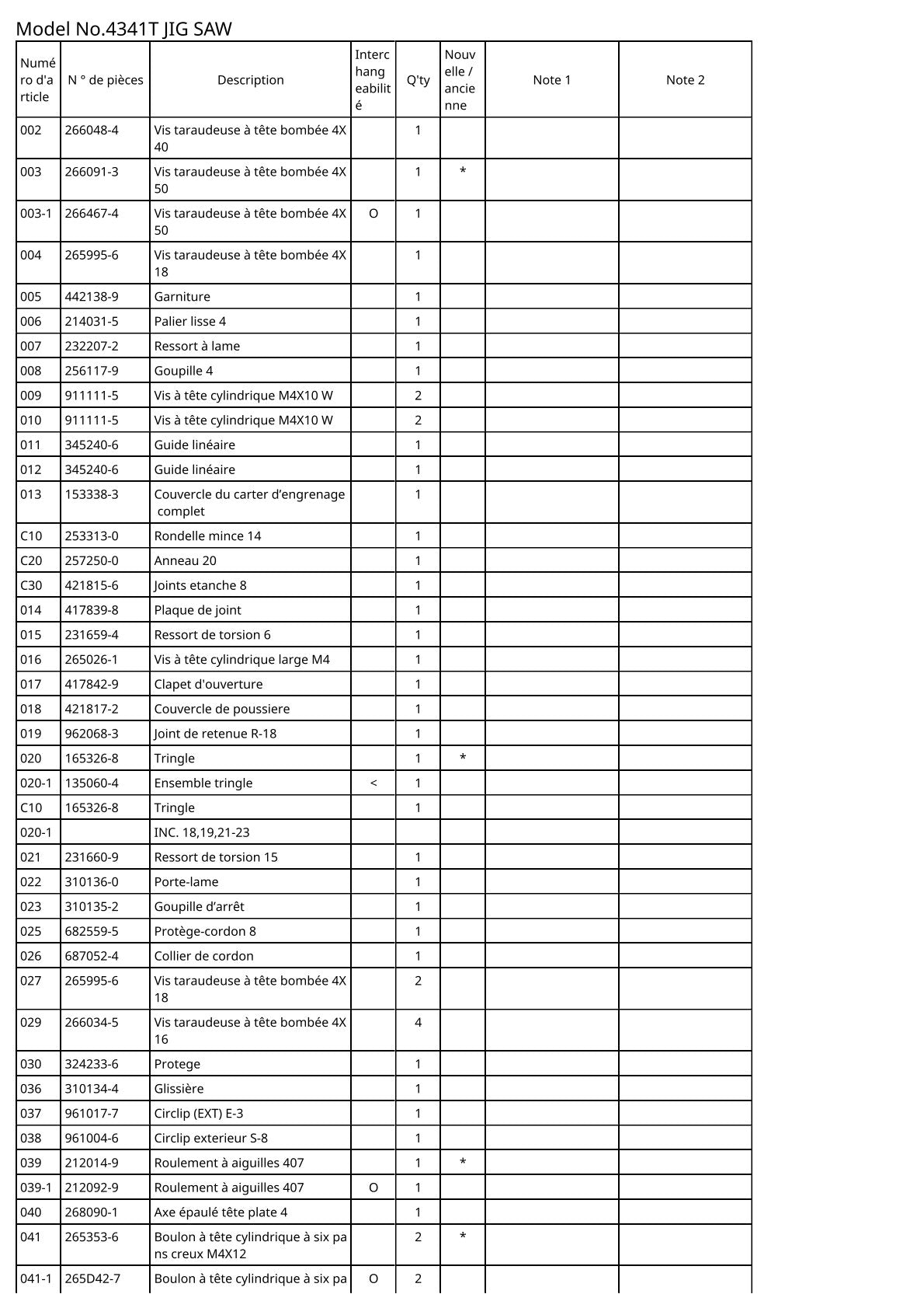 Vue éclatée Makita 4341T - page 2