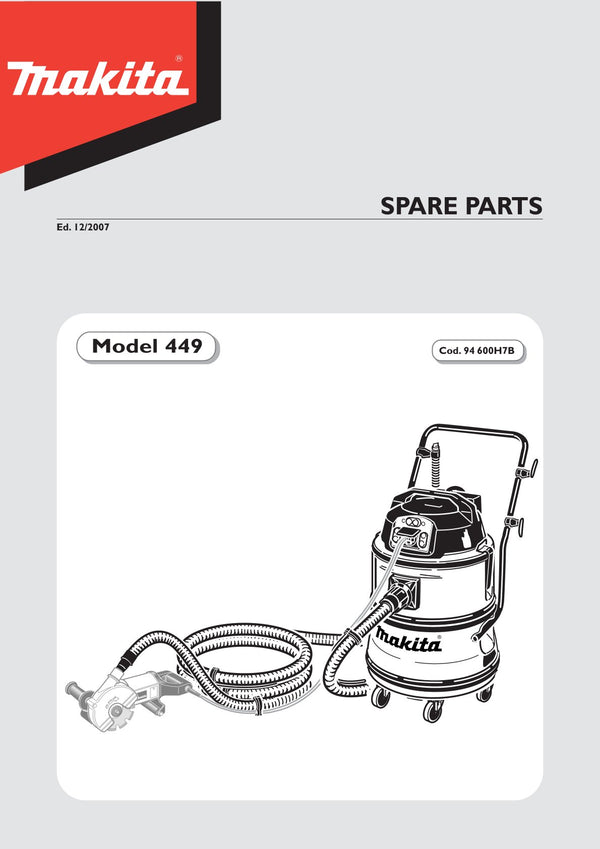 Vue éclatée Makita 449 - page 1