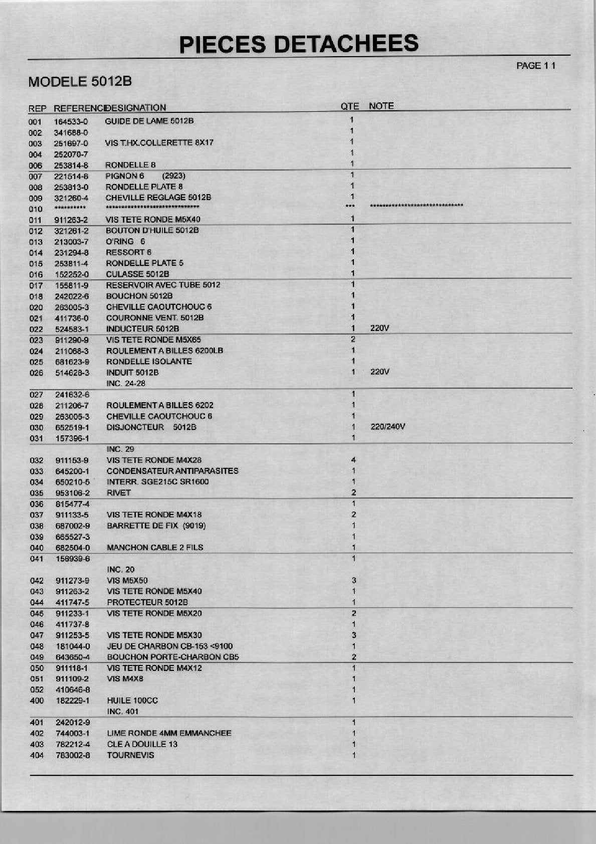 Vue éclatée Makita 5012B - page 2
