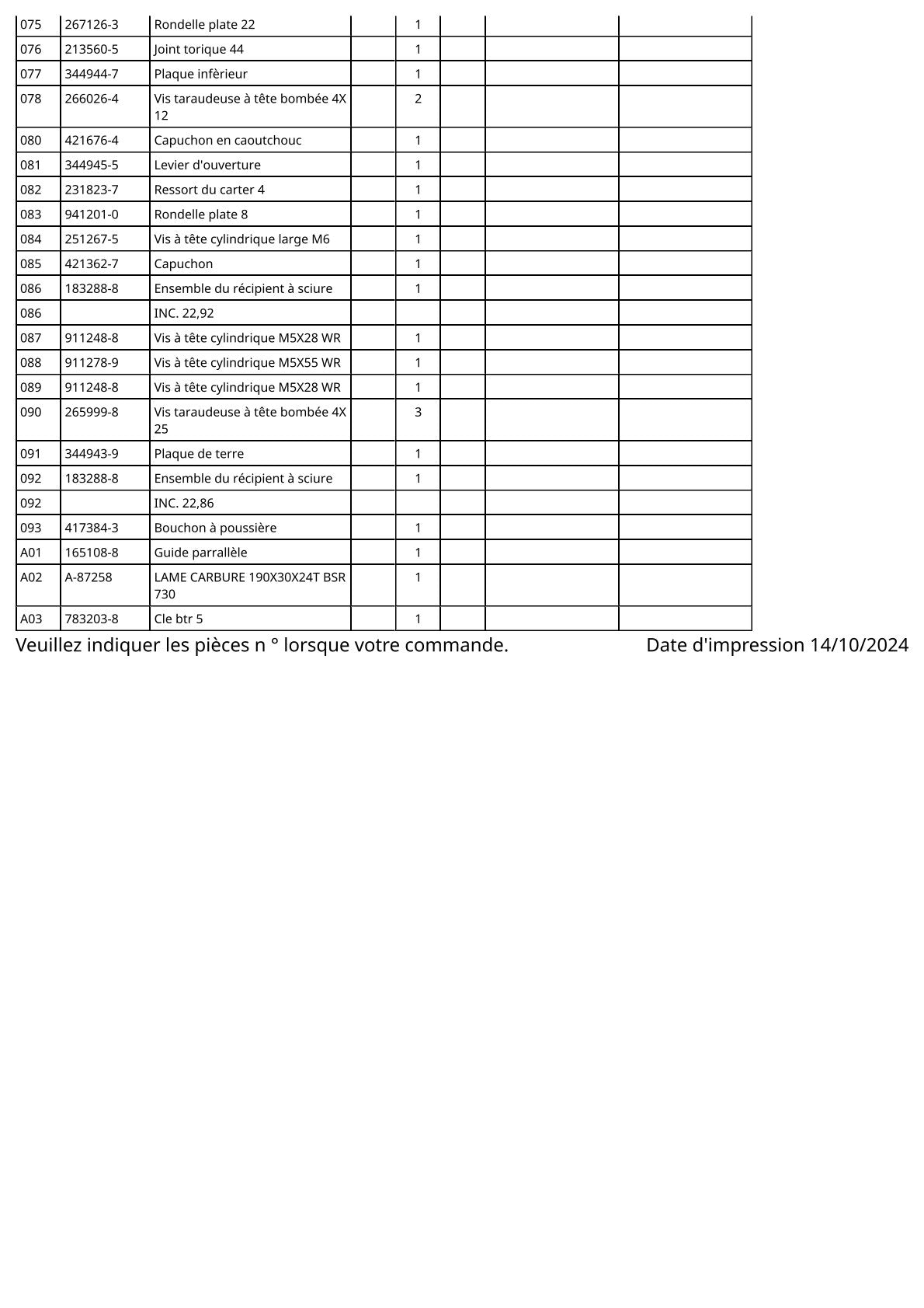 Vue éclatée Makita 5017RKB - page 4