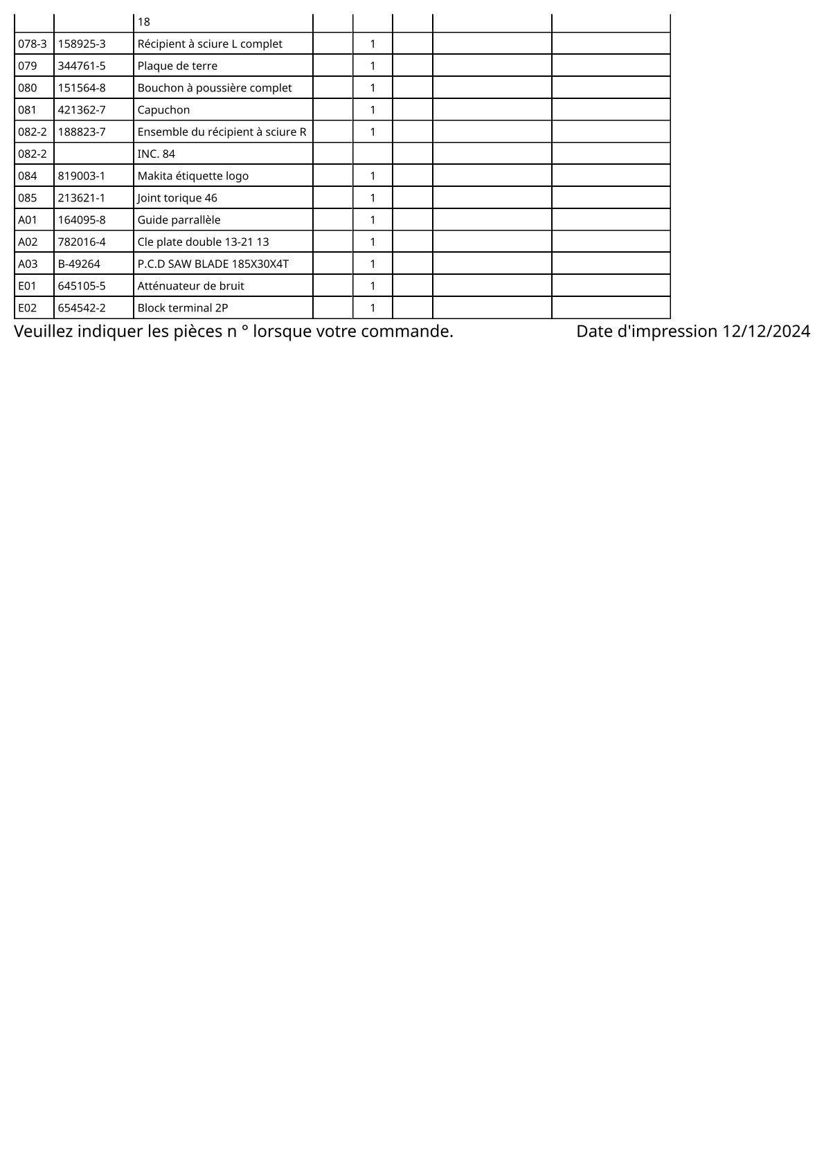 Vue éclatée Makita 5057KB - page 4