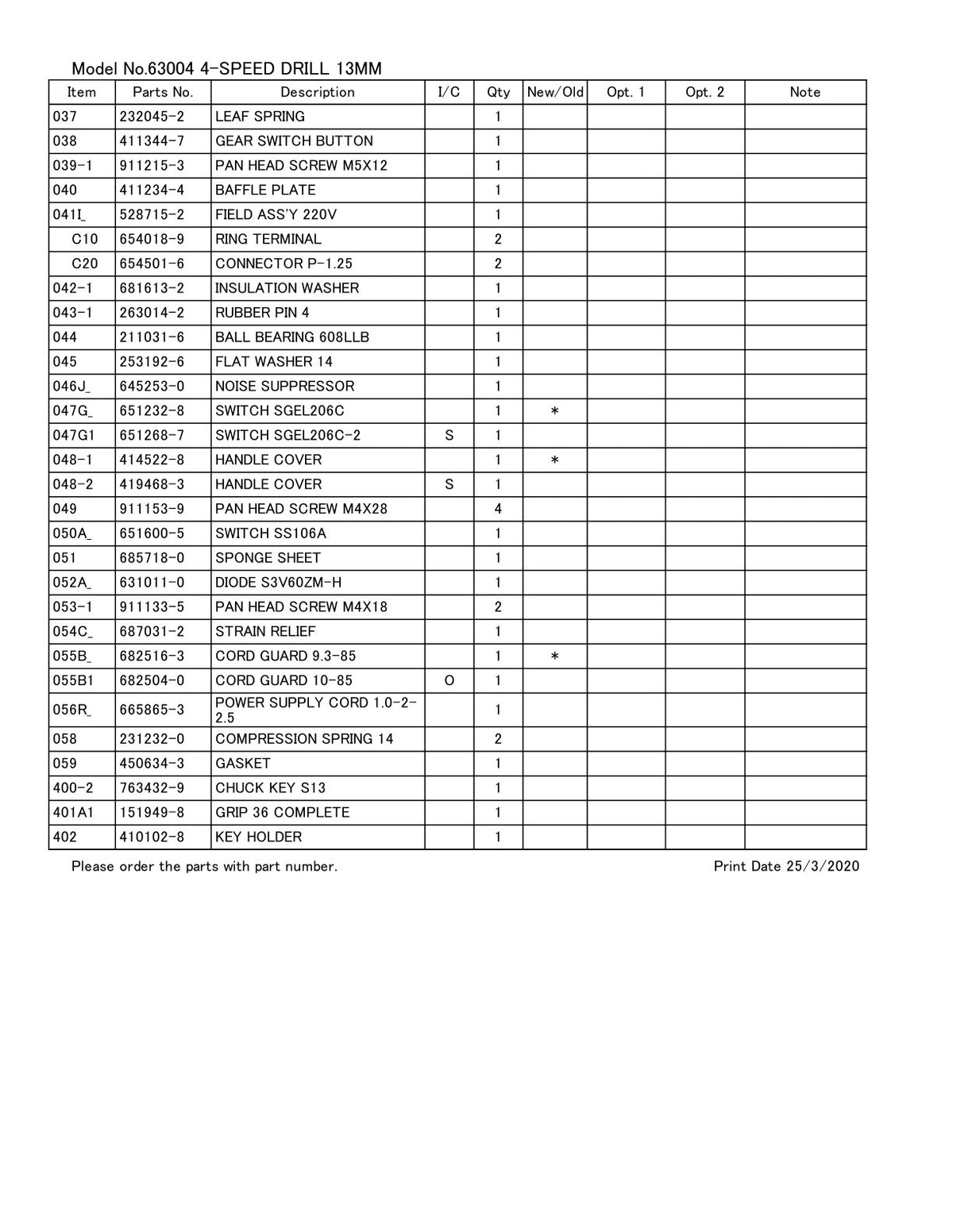 Vue éclatée Makita 6300-4 - page 3