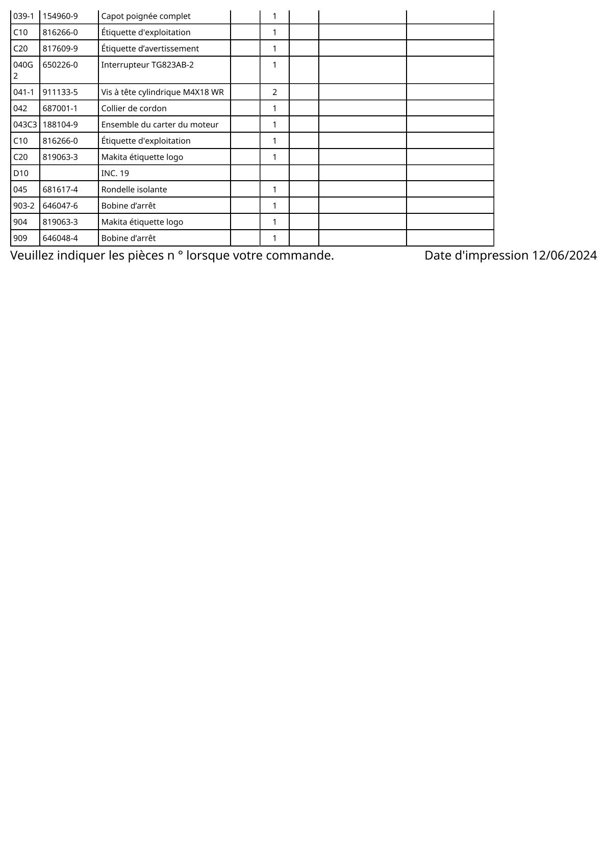 Vue éclatée Makita 6510LVR - page 3