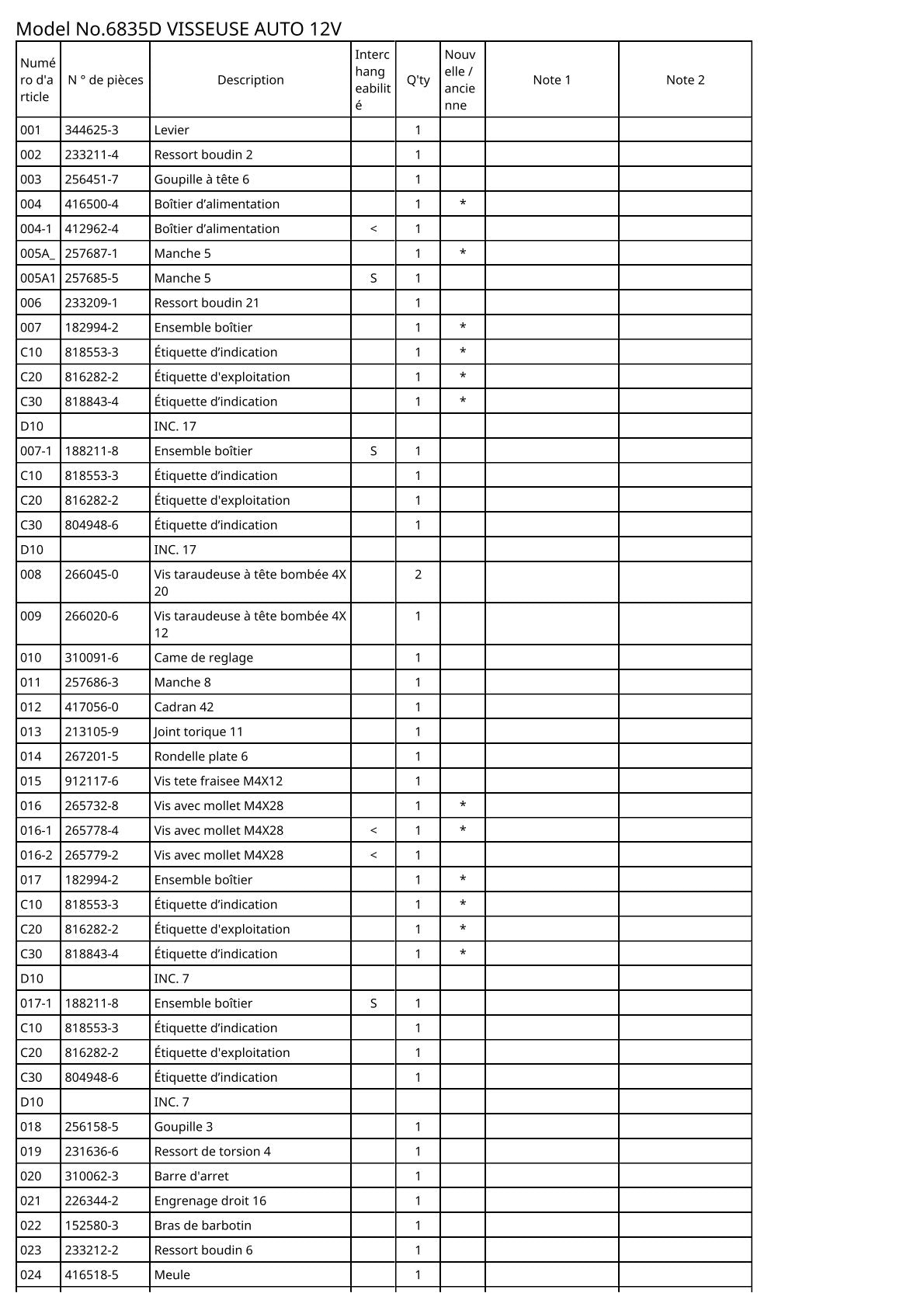 Vue éclatée Makita 6835D - page 2