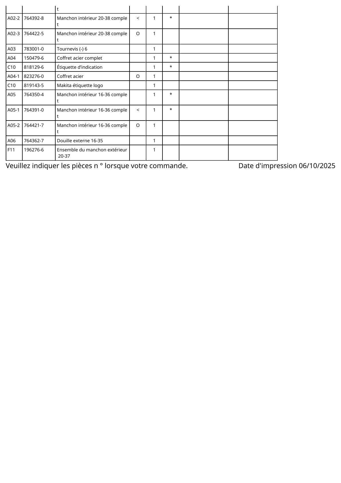 Vue éclatée Makita 6922NB - page 5