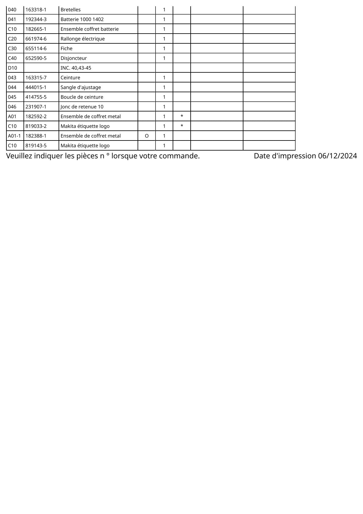 Vue éclatée Makita 6931D - page 3