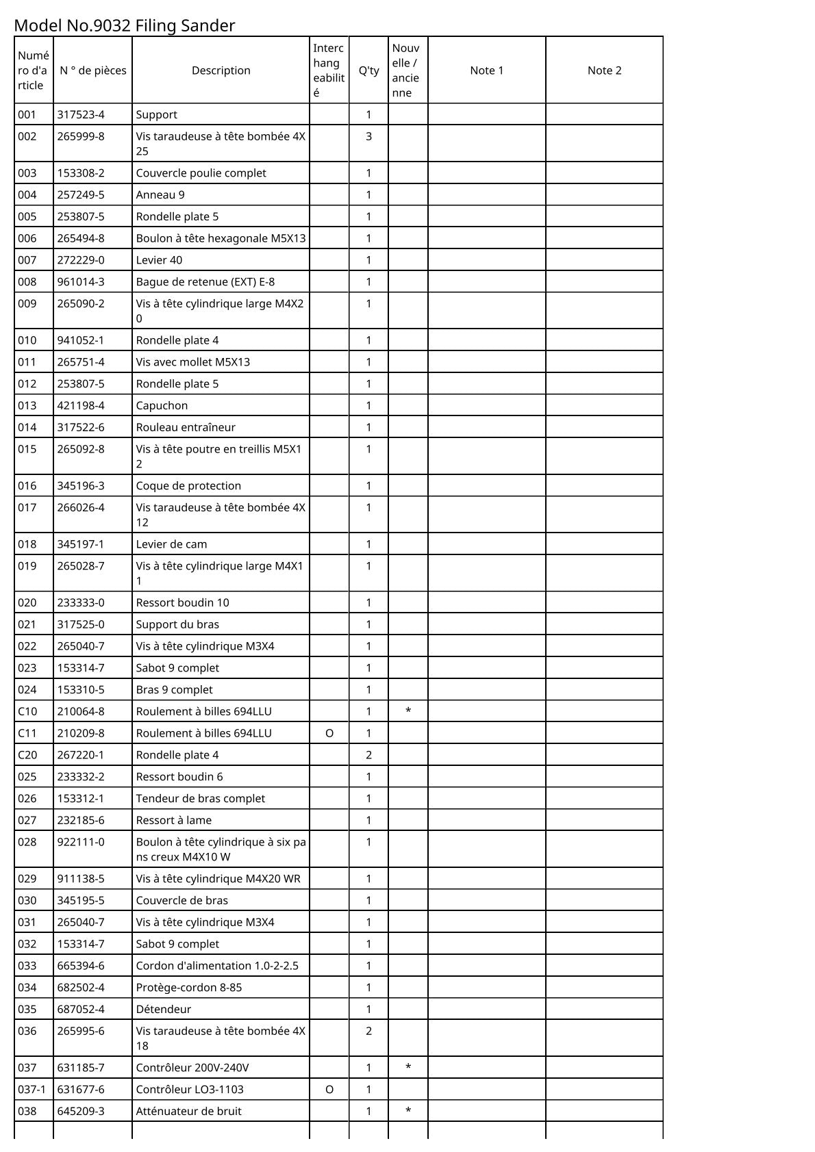 Vue éclatée Makita 9032 - page 2