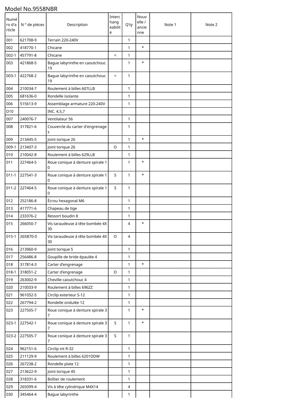 Vue éclatée Makita 9558NBR - page 2