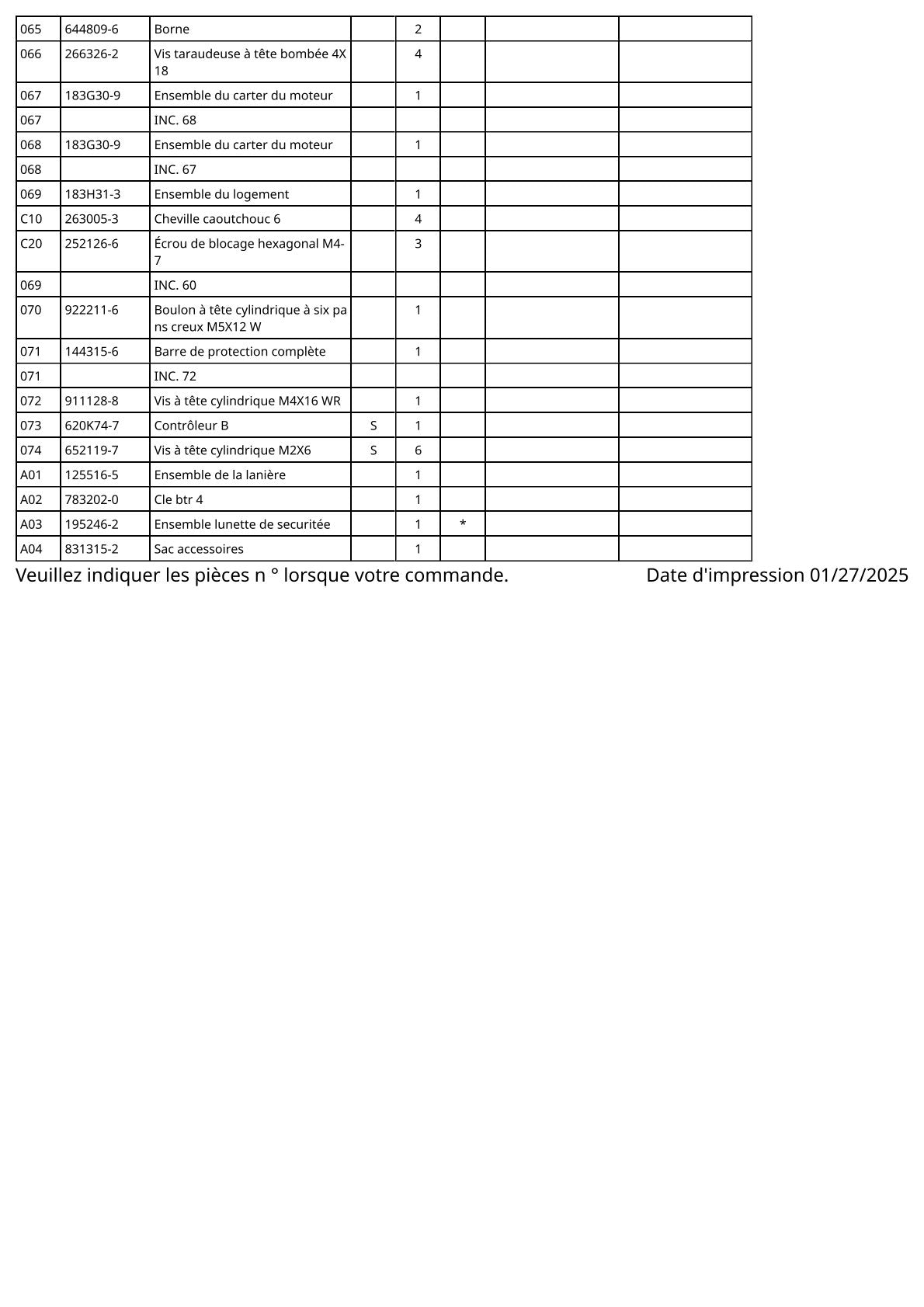 Vue éclatée Makita AC3611 - page 5