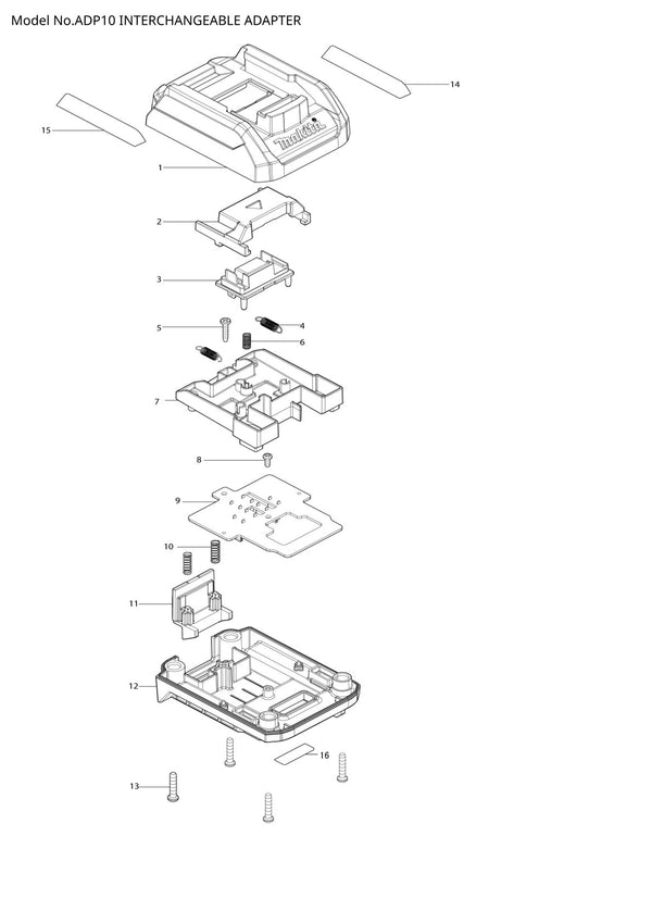 Vue éclatée Makita ADP10 - page 1
