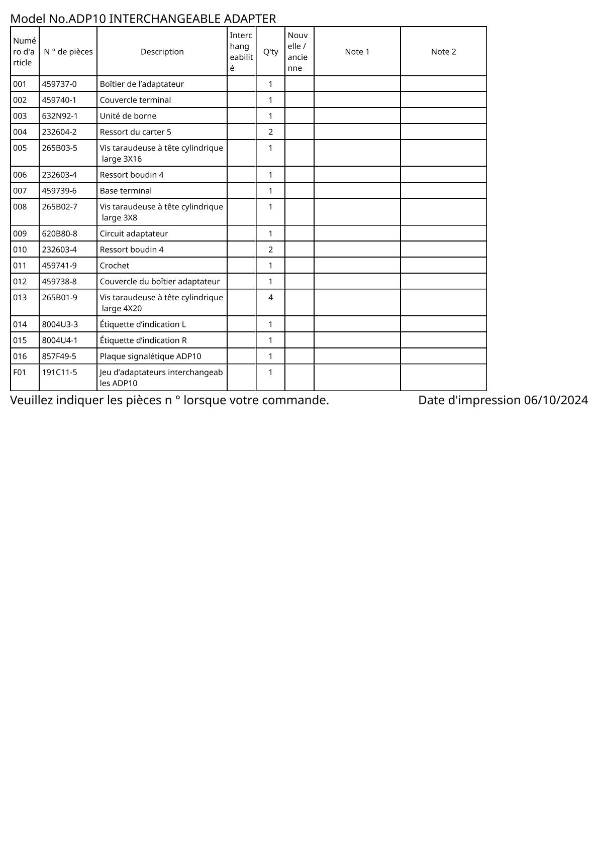 Vue éclatée Makita ADP10 - page 2