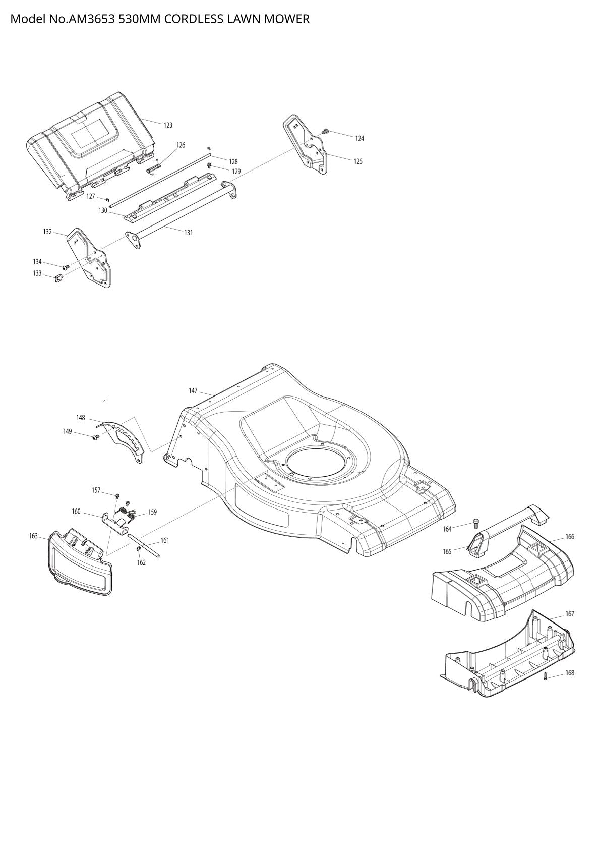 Vue éclatée Makita AM3653 - page 3