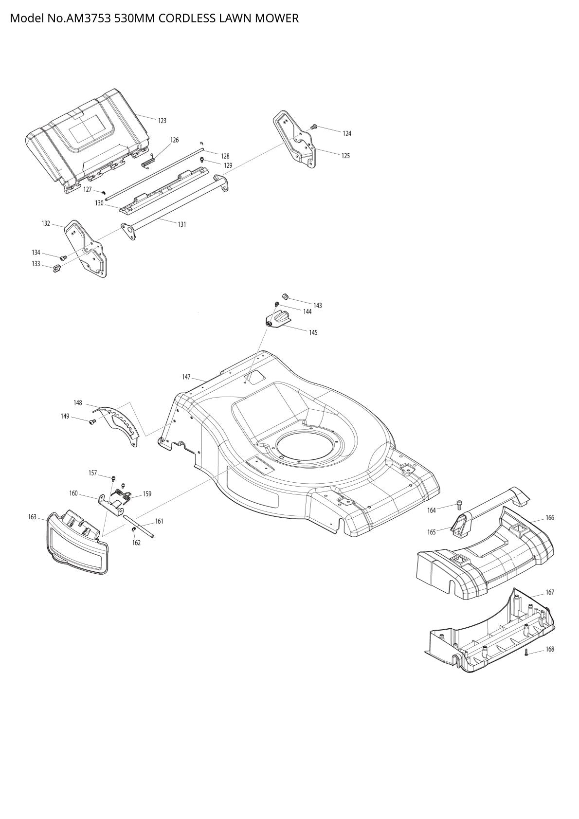 Vue éclatée Makita AM3753 - page 3