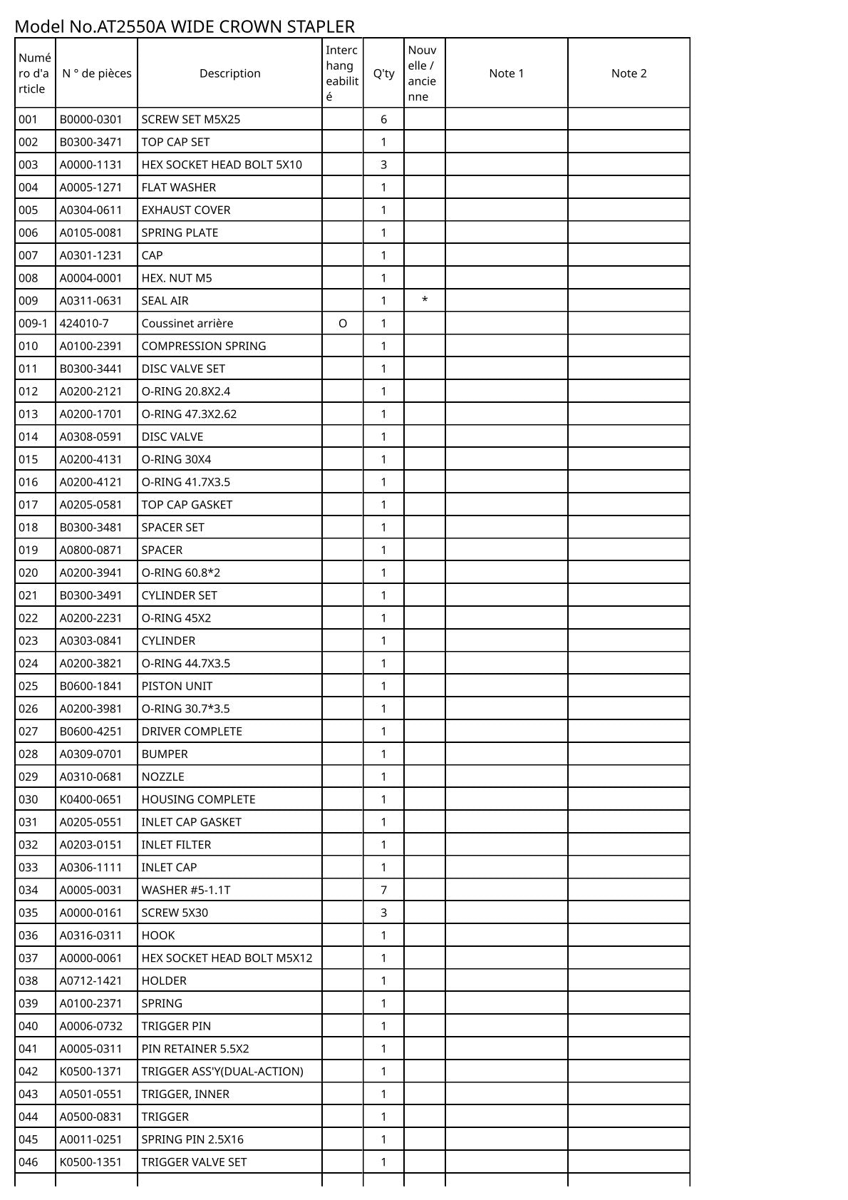 Vue éclatée Makita AT2550A - page 2