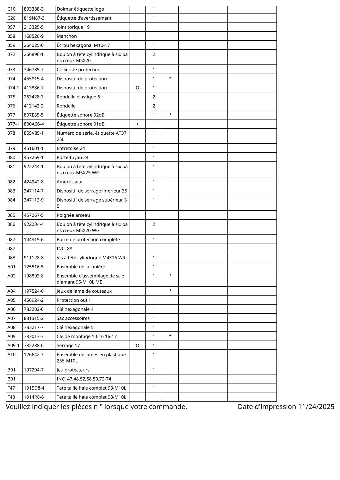 Vue éclatée Makita AT3725L - page 5