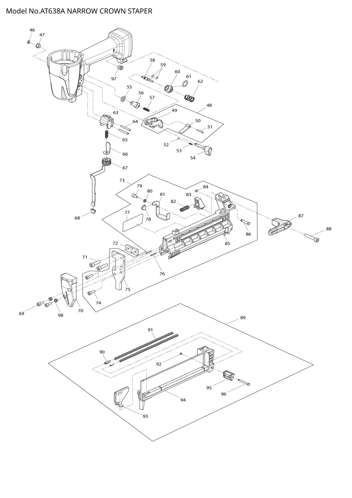 Vue éclatée Makita AT638A - page 2