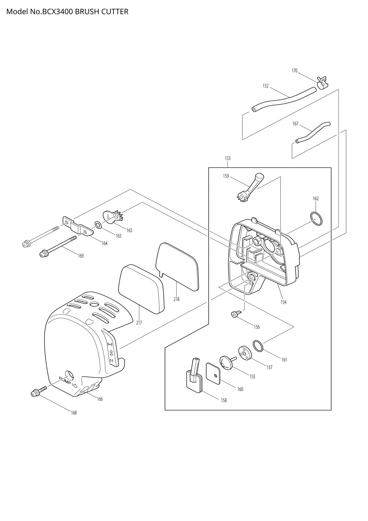 Vue éclatée Makita BCX3400 - page 6