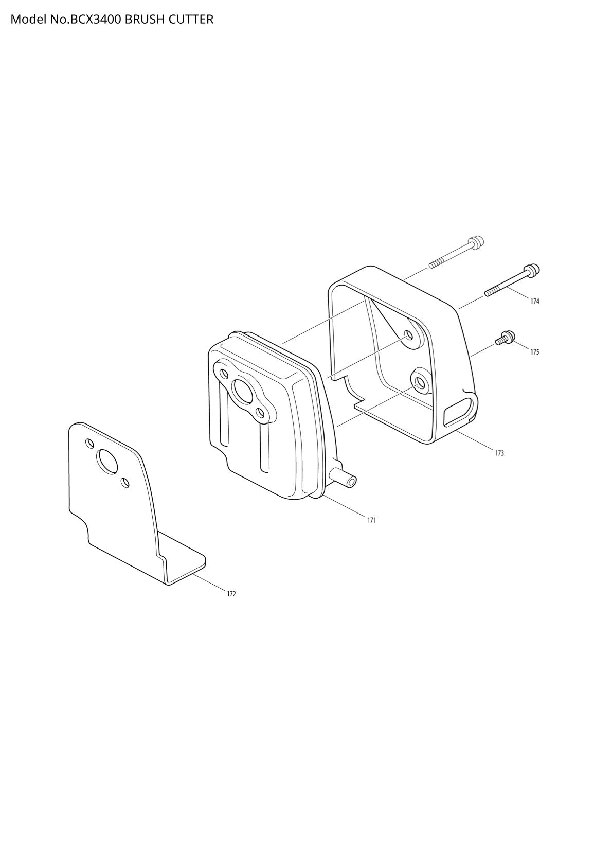 Vue éclatée Makita BCX3400 - page 7