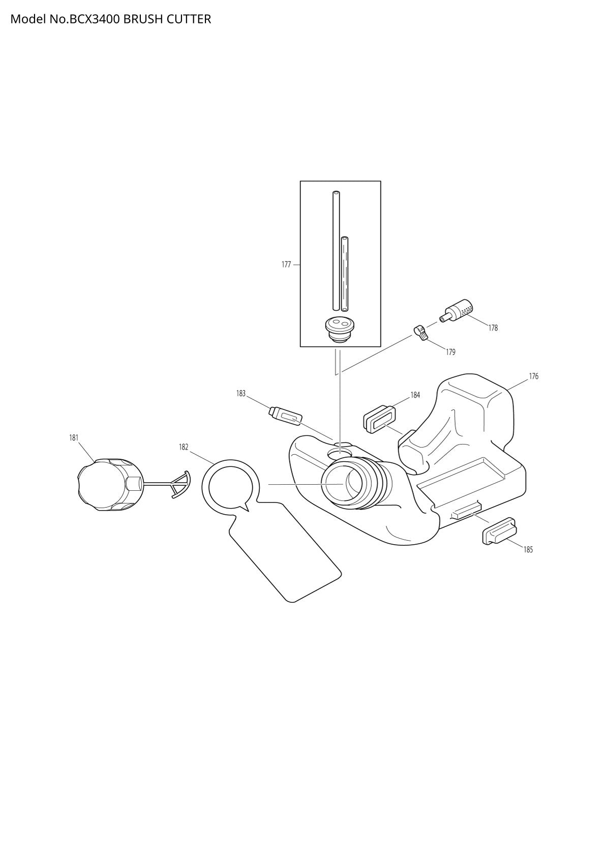Vue éclatée Makita BCX3400 - page 8