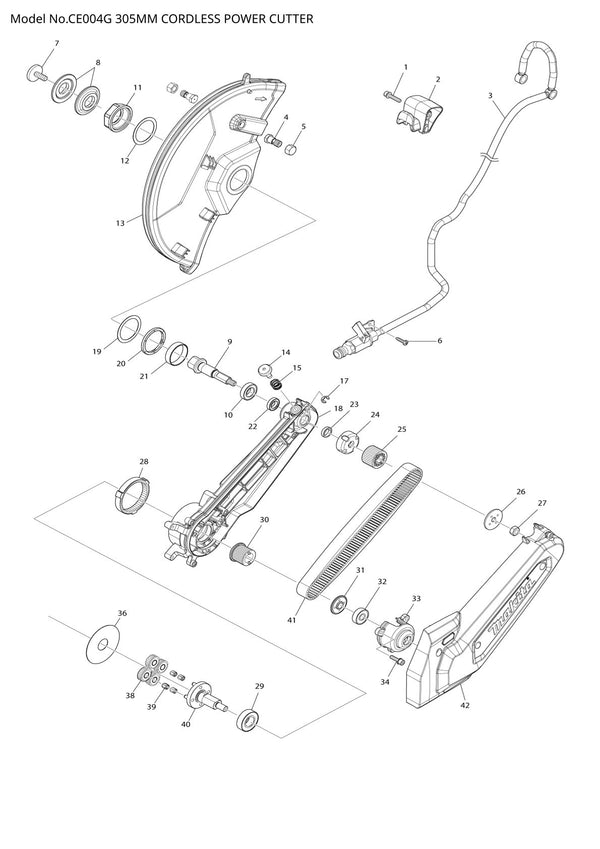 Vue éclatée Makita CE004G - page 1