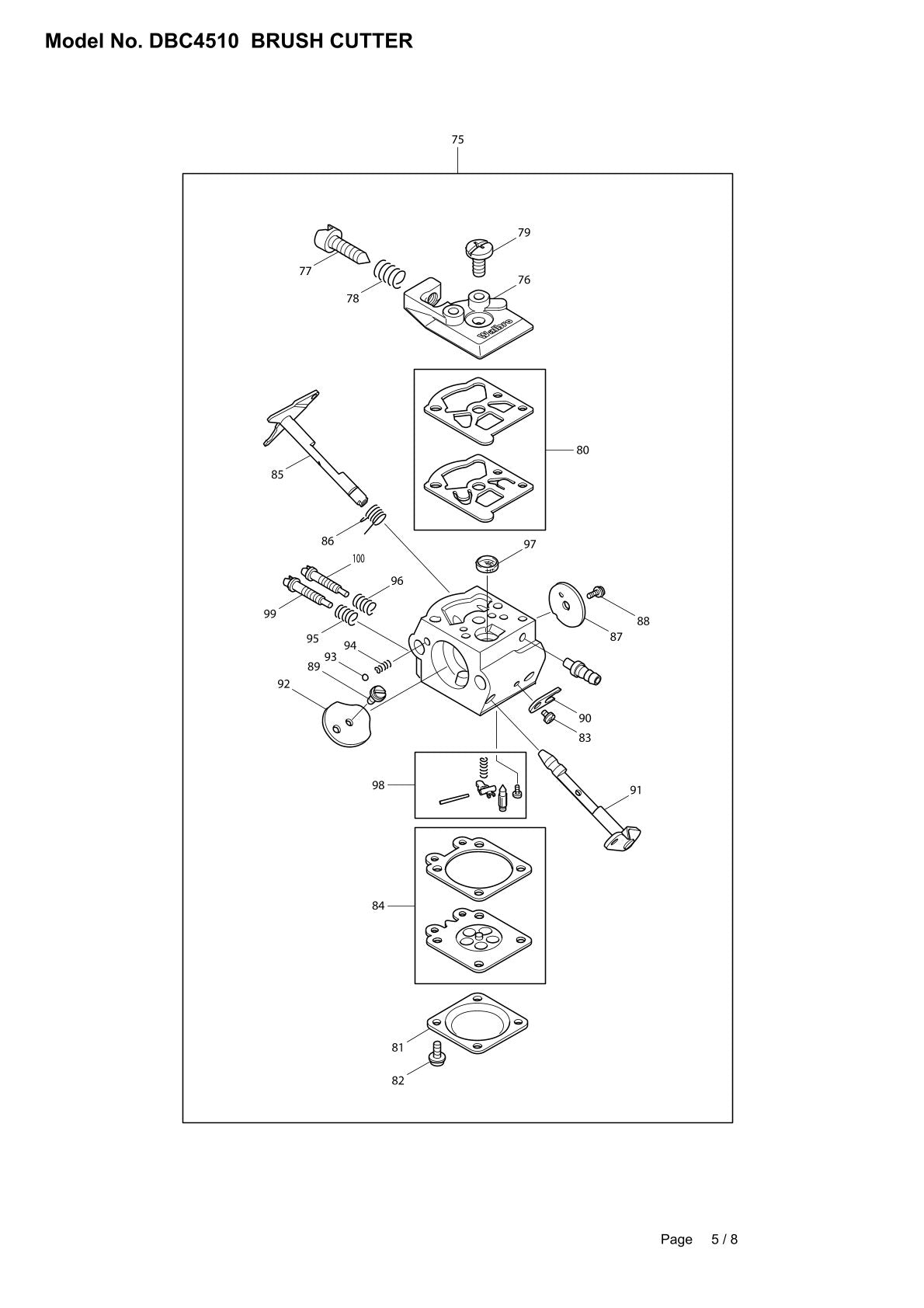 Vue éclatée Makita DBC4510 - page 5