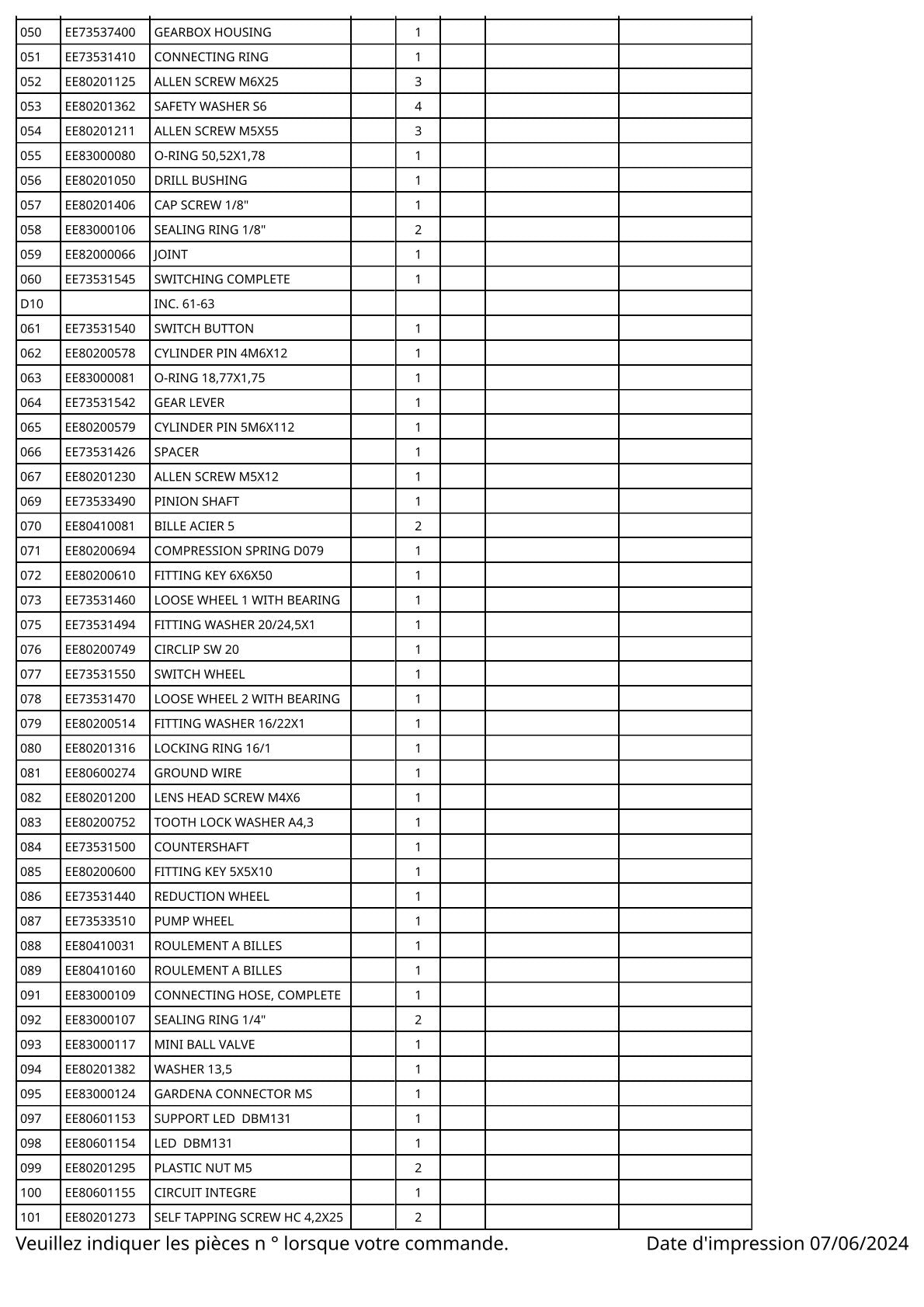 Vue éclatée Makita DBM230 - page 4