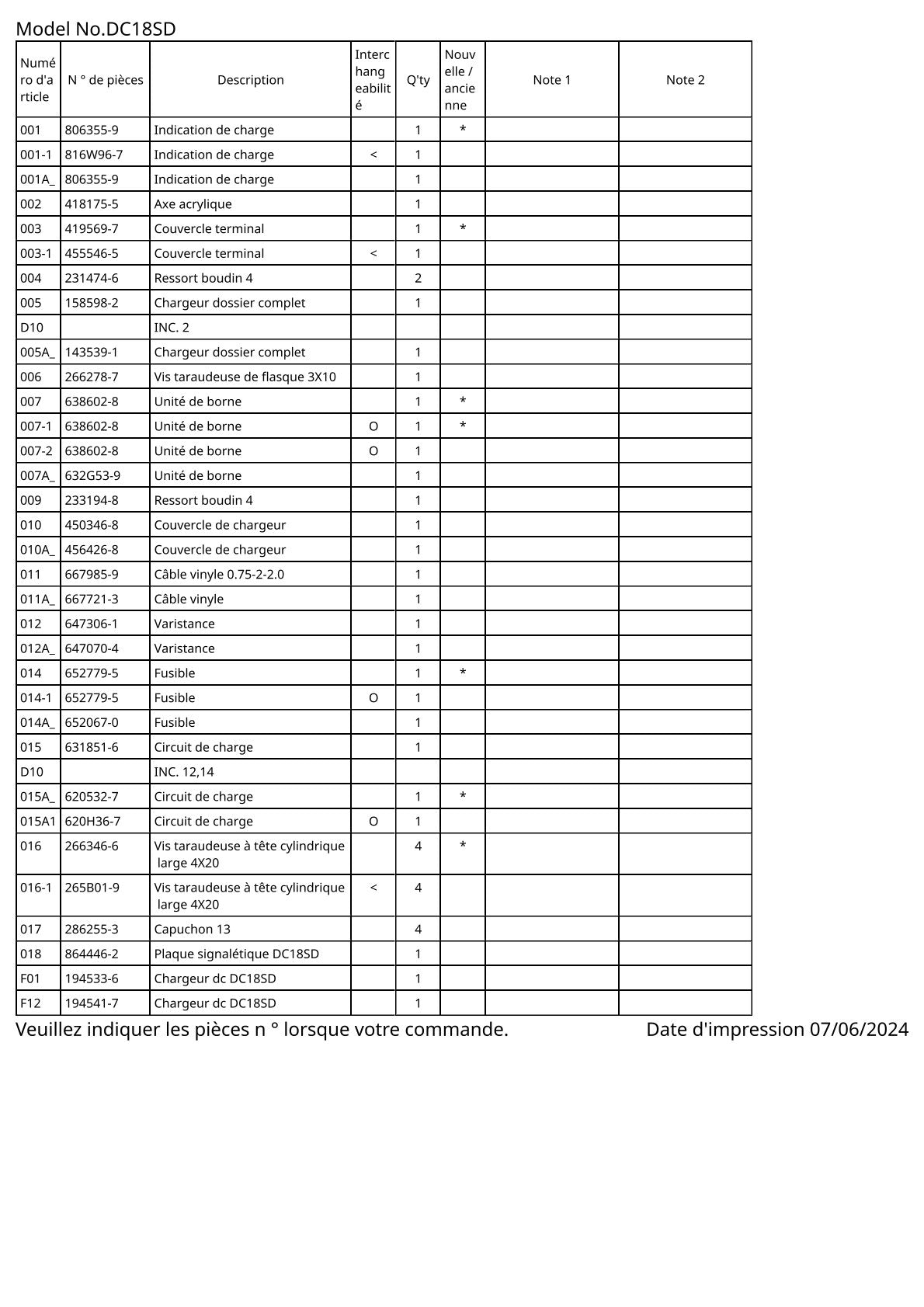 Vue éclatée Makita DC18SD - page 2